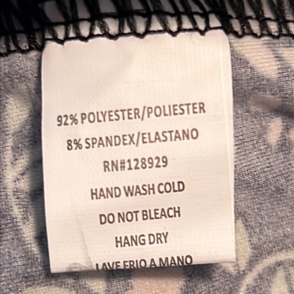 NEW MIX ORANGE PATTERN SMALL STRETCH CAPRI PANTS NEW WITH TAGS - Picture 7 of 7